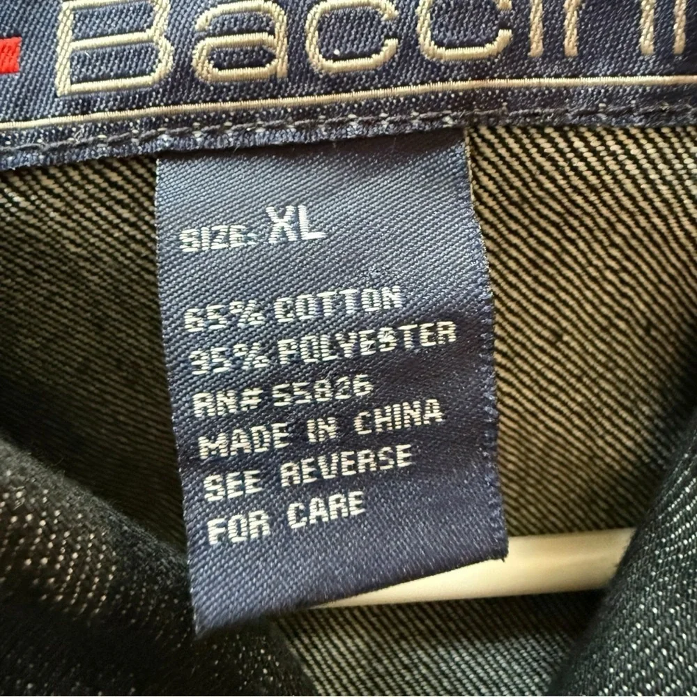 Baccini Denim Tie Waist Trench Coat XL - Picture 14 of 15